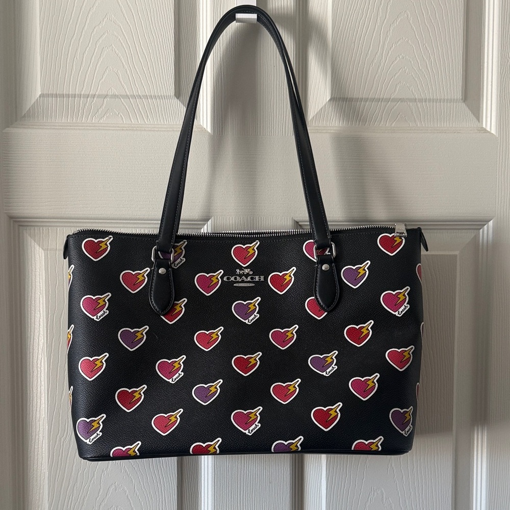 Coach Gallery Tote with Hearts
